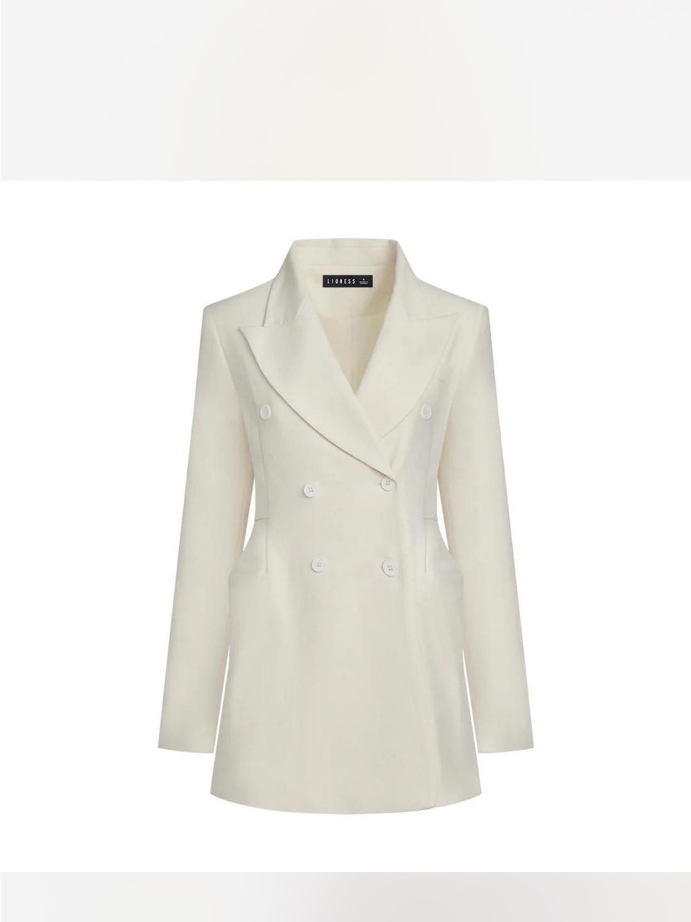 Lioness Double-Breasted Ivory Blazer Jacket